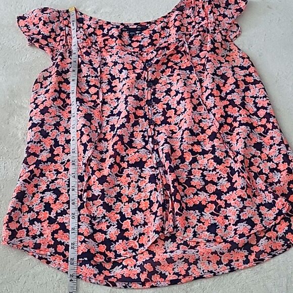 Gap Women's Small Cap Flutter Sleeve Floral Mutlicolor Romantic Girlhoodcore - Picture 9 of 16